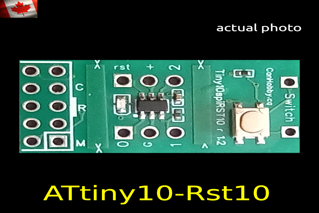 ATtiny10 Brd, Reset Sw, ICSP and LED 1