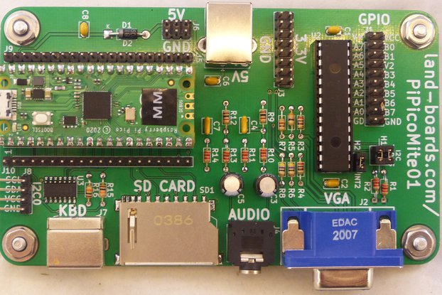 Raspberry Pi Pico Card with VGA, Sound, Keyboard