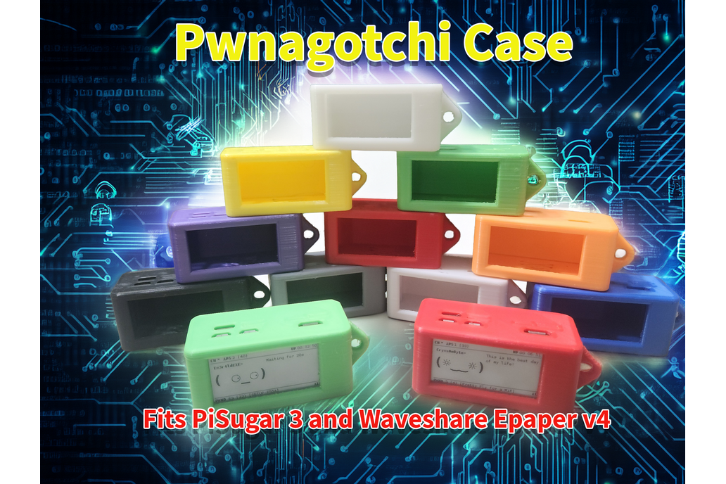 Pwnagotchi Case Pi Sugar 3 Waveshare v3 or v4 1