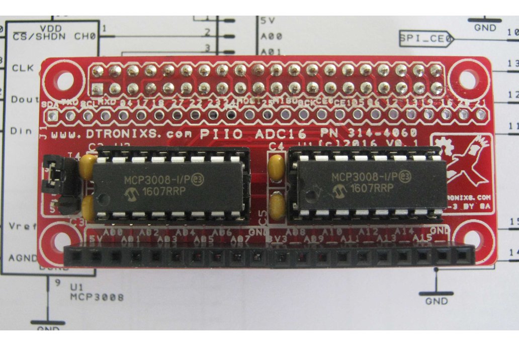 Raspberry Pi Zero - PIIO ADC16 16-ch Analog 1
