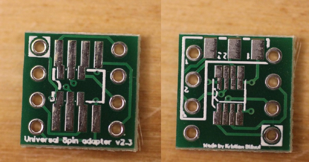 Adaptateur AOP DIP8 8 Pins sur Circuit CMS SOIC8 à Souder (Unité) -  Audiophonics
