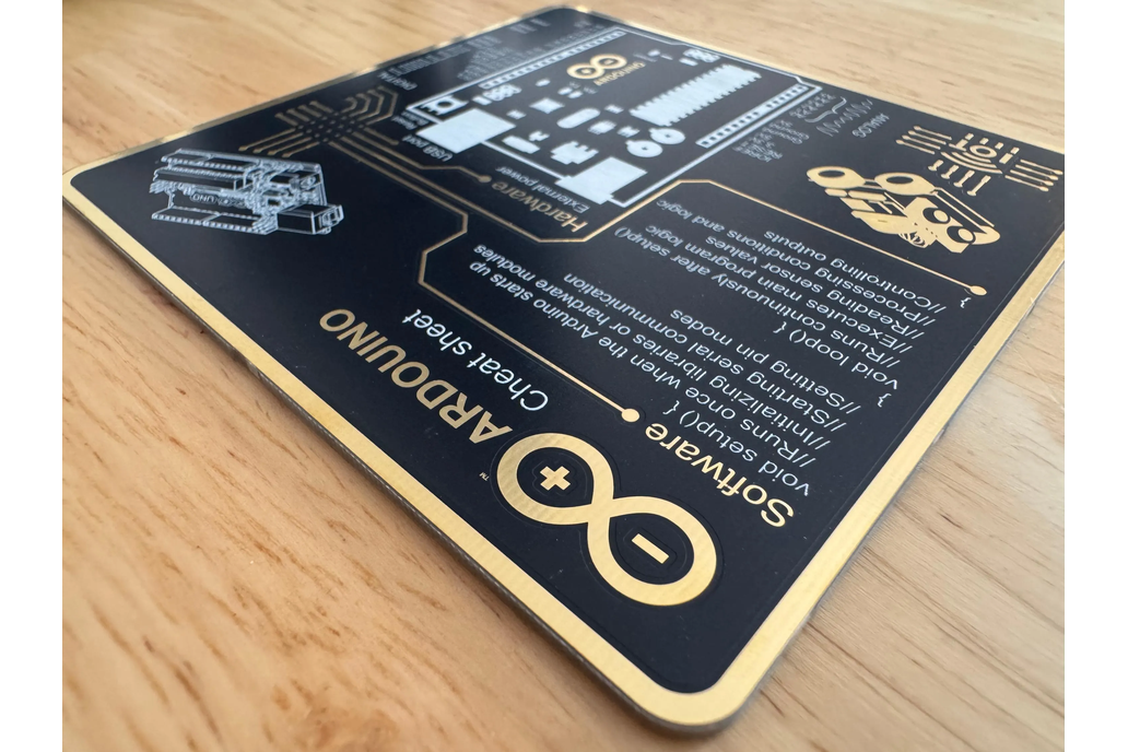 Arduino PCB Cheat Sheet Coasters 1