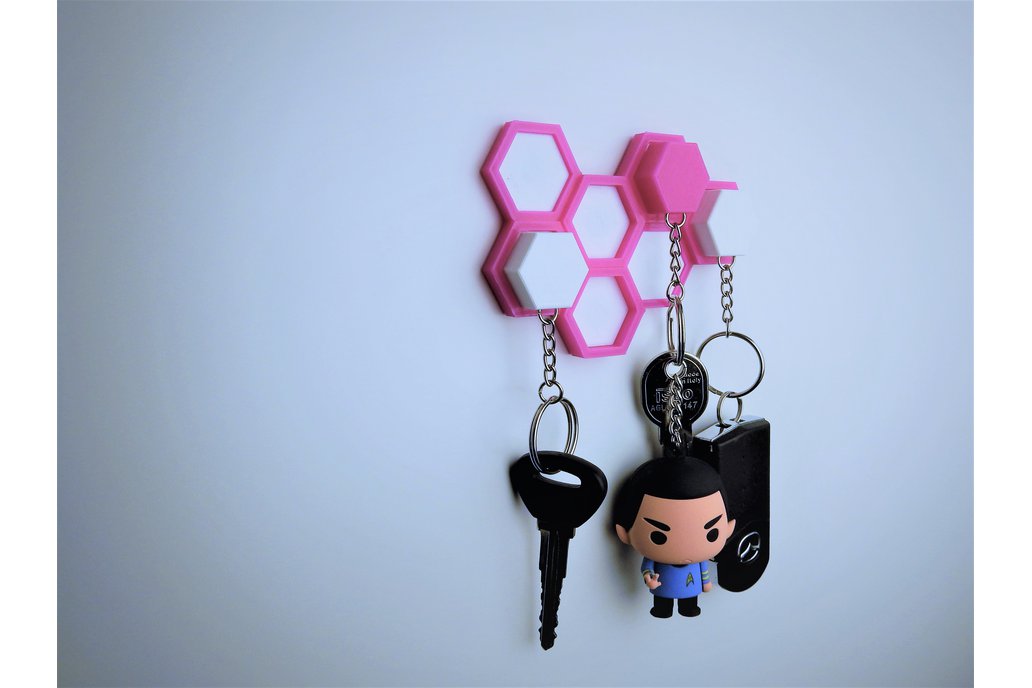 Hexagon honeycomb key holder 1