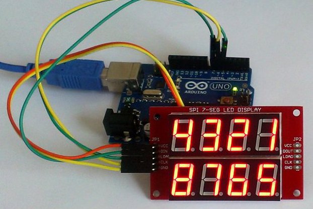 Double row 4-digit seven segment LED display-RED