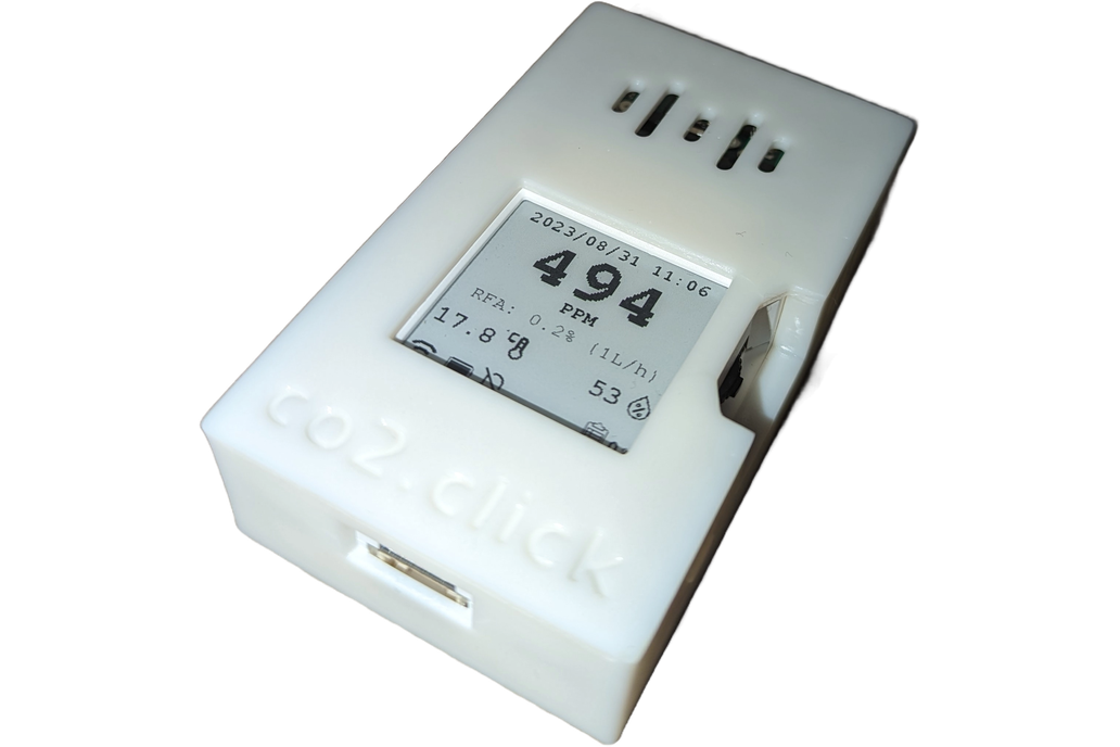 Connected CO2 sensor with integrated battery 1