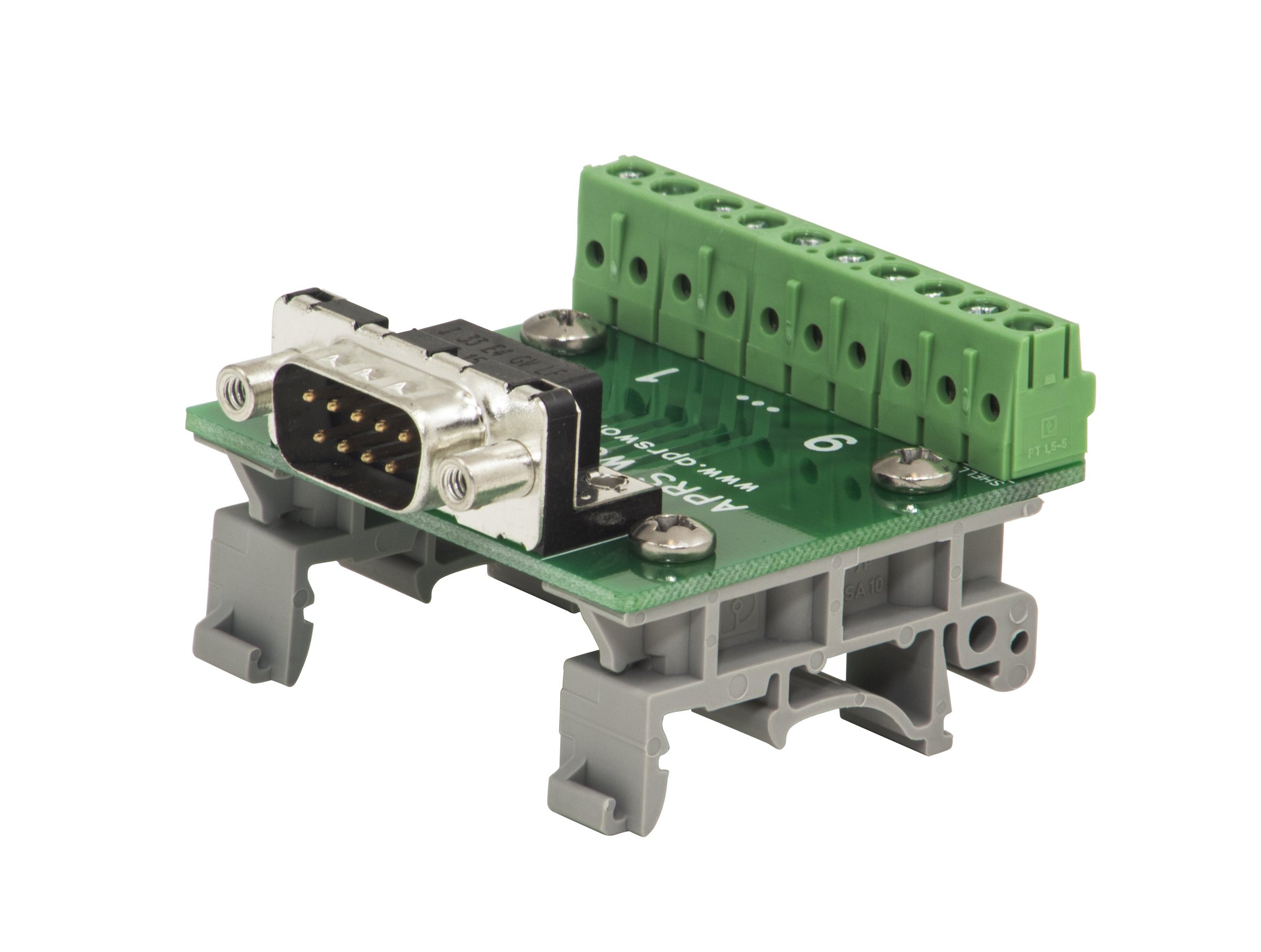 DB9 breakout board to screw terminals from APRS World, LLC on Tindie