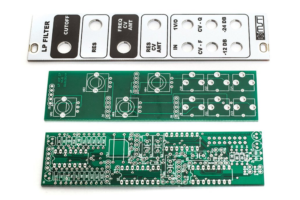 MST VC Low Pass Filter Eurorack PCBs and Panel 1