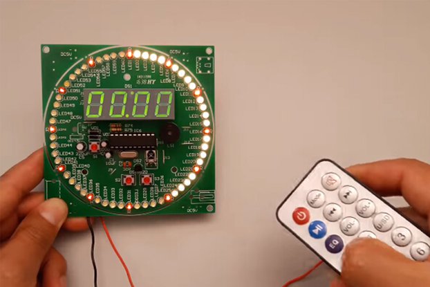 4 Digit 60S Rotary Electronic Clock DIY Kit