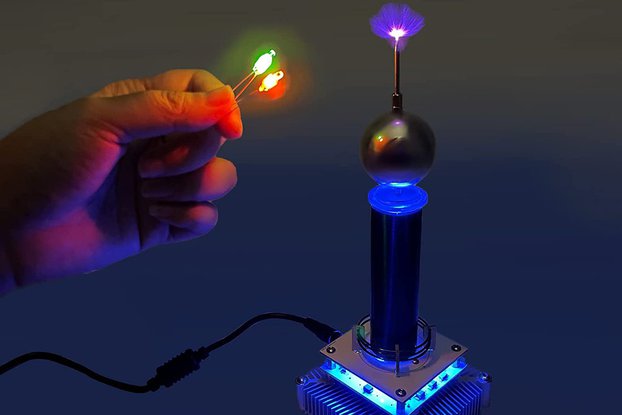 Bluetooth Music Tesla Coil with Audio Cable