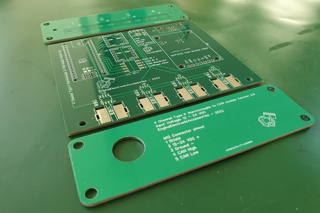 PCBs Thermocouple to CAN module 4 Channels