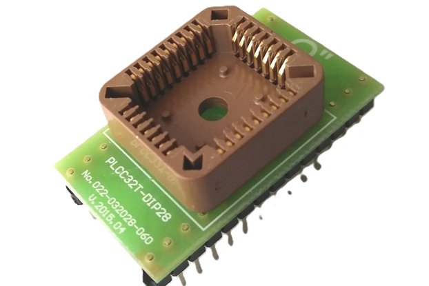 Adapter PLCC32T to DIP28 0.6".
