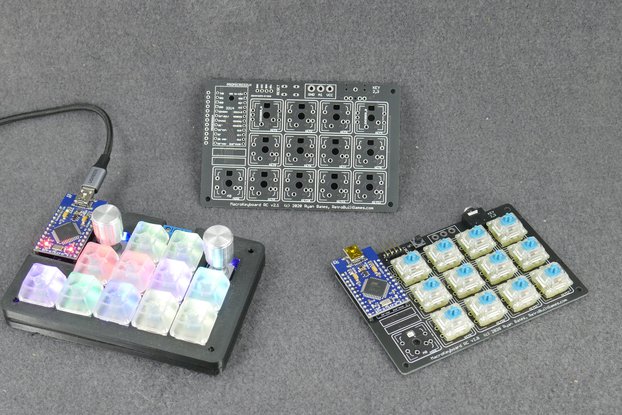 PCB for Programmable Macro Keyboard + Encoders v2.