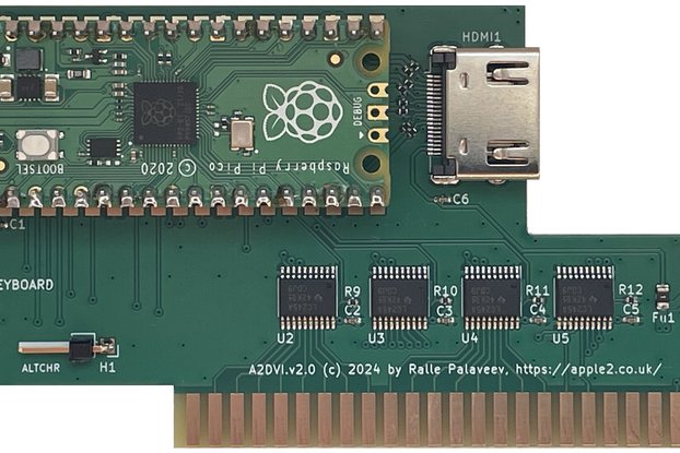 A2DVI digital video card for Apple II computers