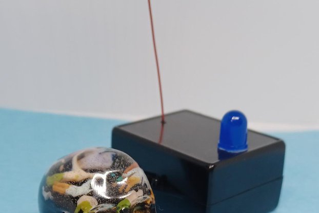 EMF Ghost Detector with decorative Black Skull