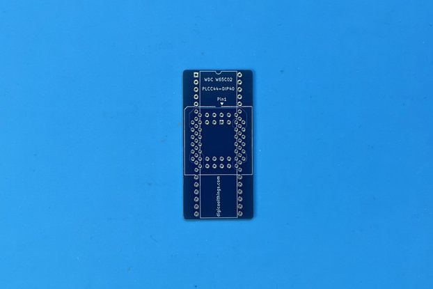 WDC W65C02S PLCC44 to DIP40 Adapter