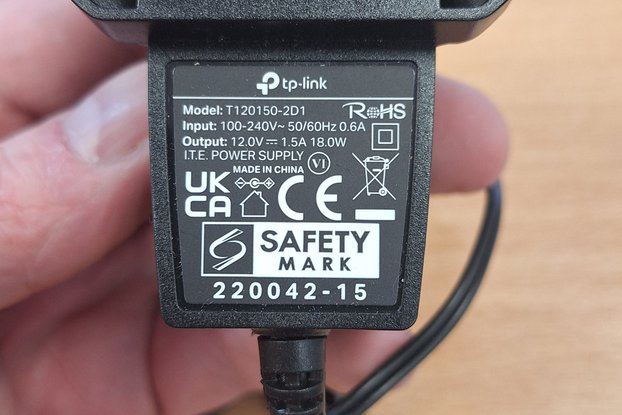 Job Lot 10x UK AC adaptor 12V 1.5A 5.5x2.1mm