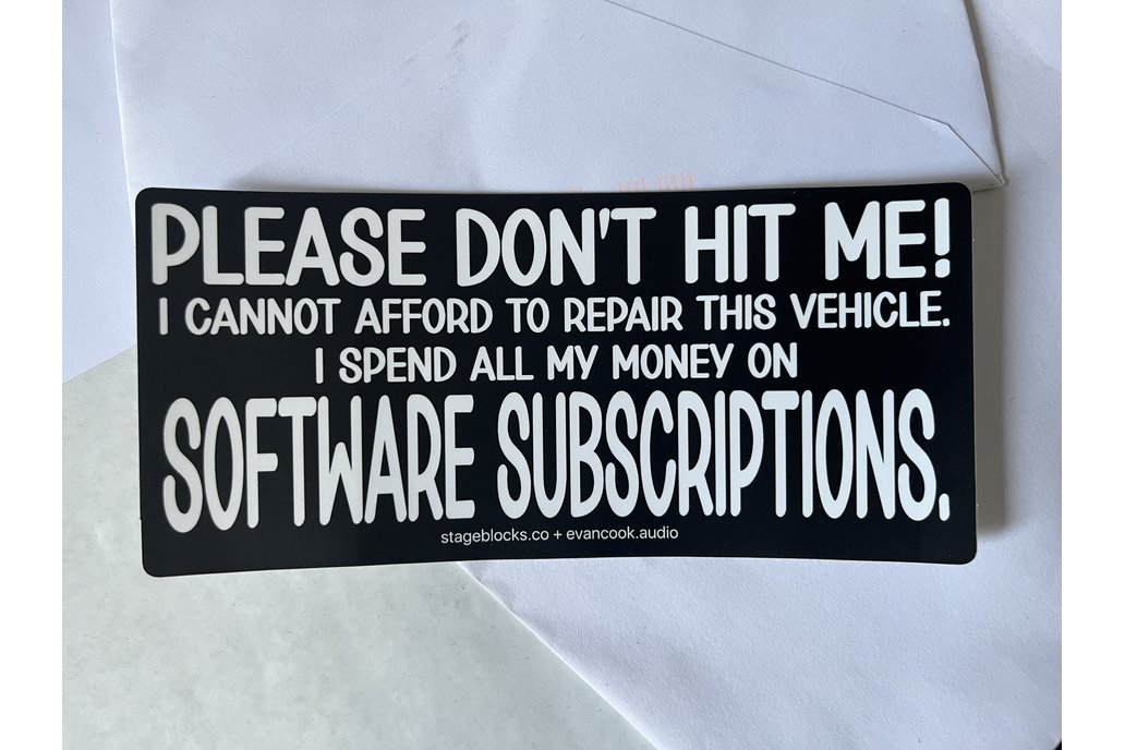 software subscriptions bumper sticker 1