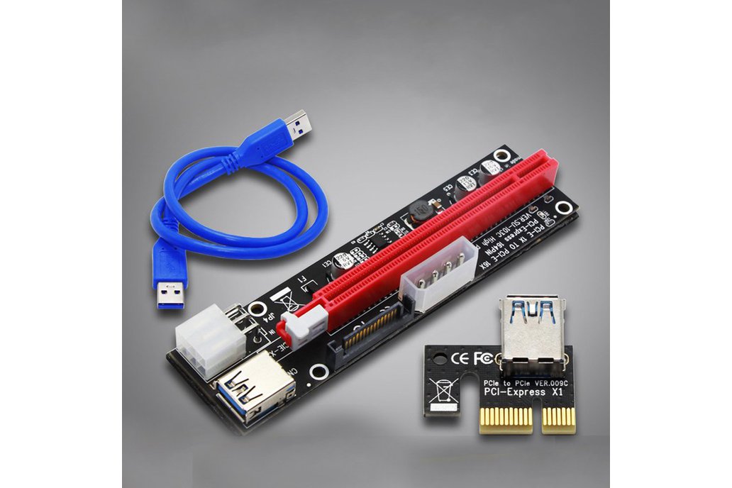 PCI Express 16X Slot Riser Card USB 3.0 1