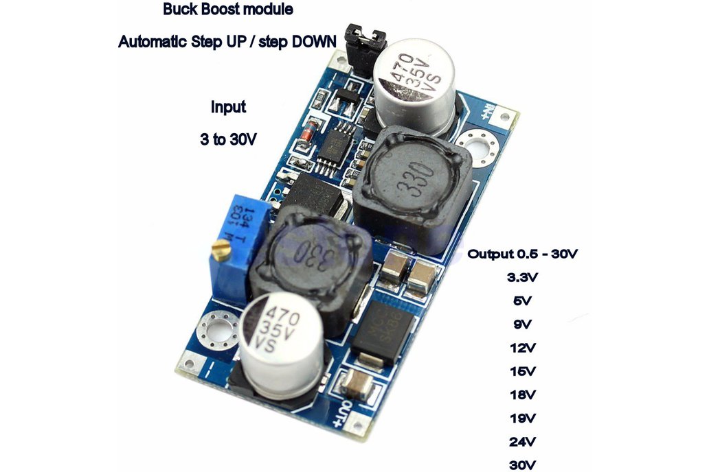  In:3-30V Out:0.5-30V   Buck Boost 25W adjustable 1
