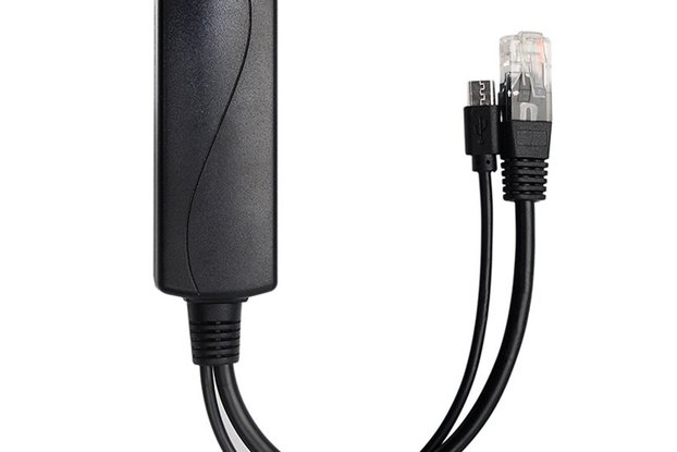 Gigabit PoE Splitter for RPi & Jetson (Micro USB)