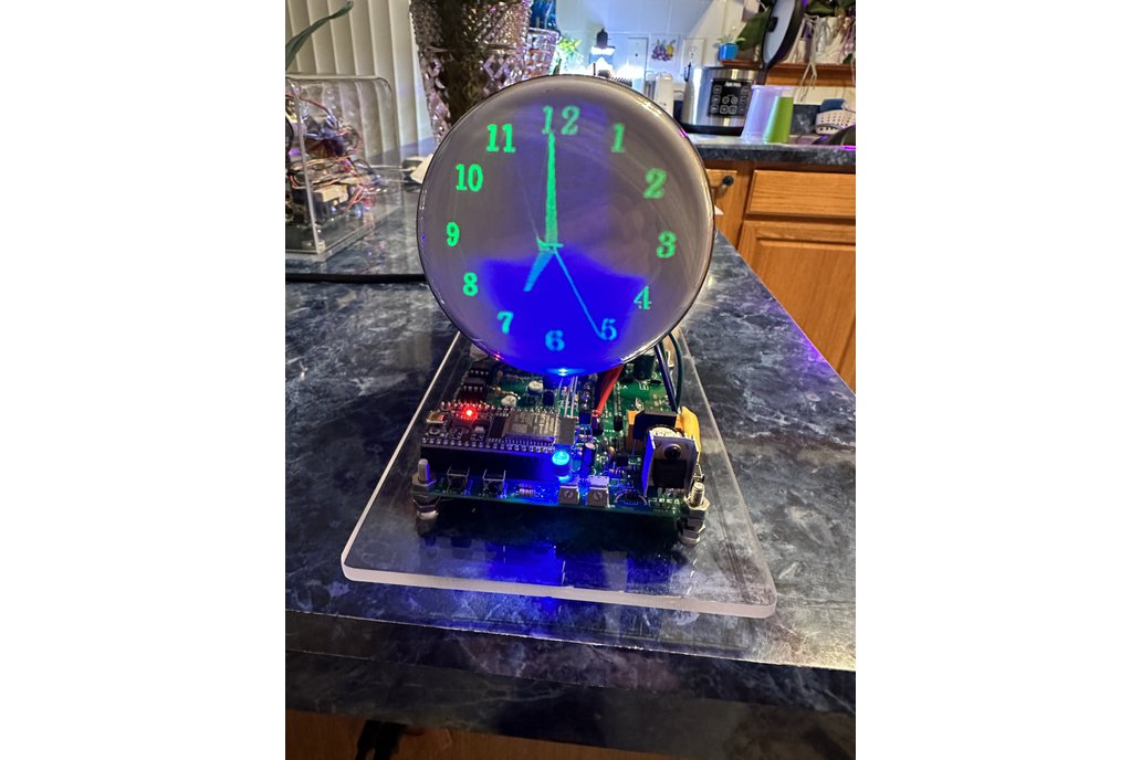 Oscilloscope Clock 3BP1 CRT assembled with wifi 1