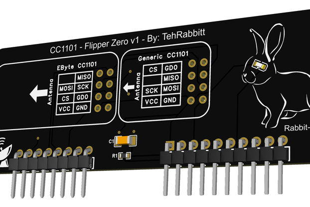 Flipper Zero -CC1101 Expansion Board by TehRabbitt