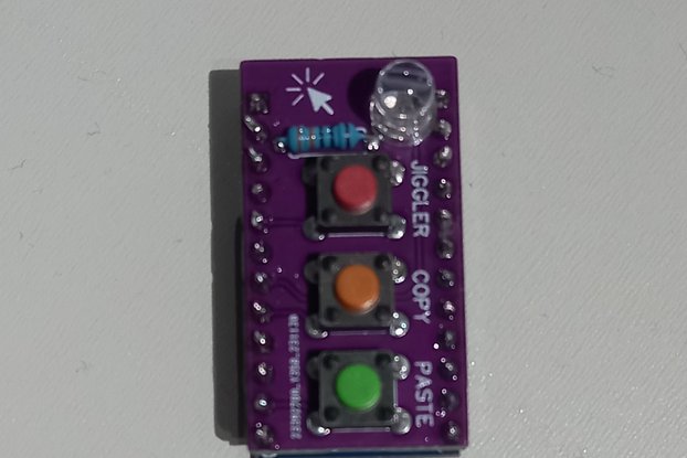 AFK mouse jiggler, copy and paste button board