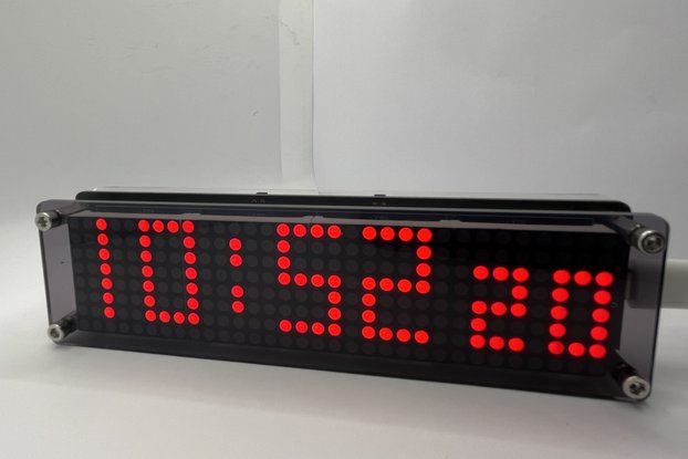 NTP Clock with Time Sync,ESP8266 LED Matrix Clock