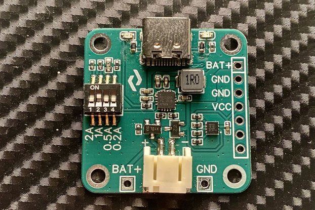 USB-C high-efficiency Lipo charger with fuel gauge