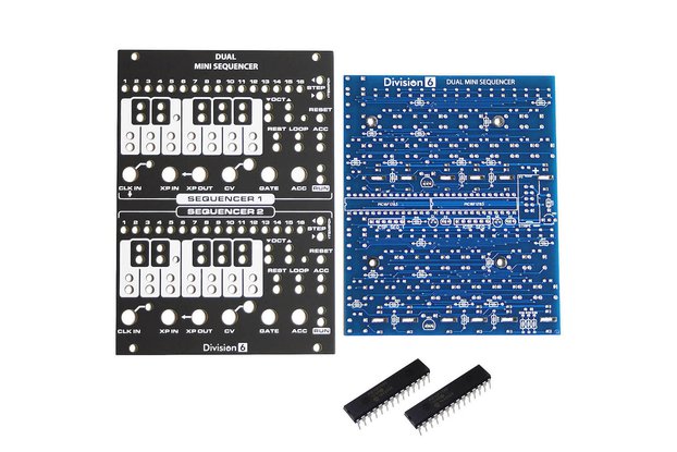 Division 6 Dual Mini Sequencer PCB, Panel and ICs