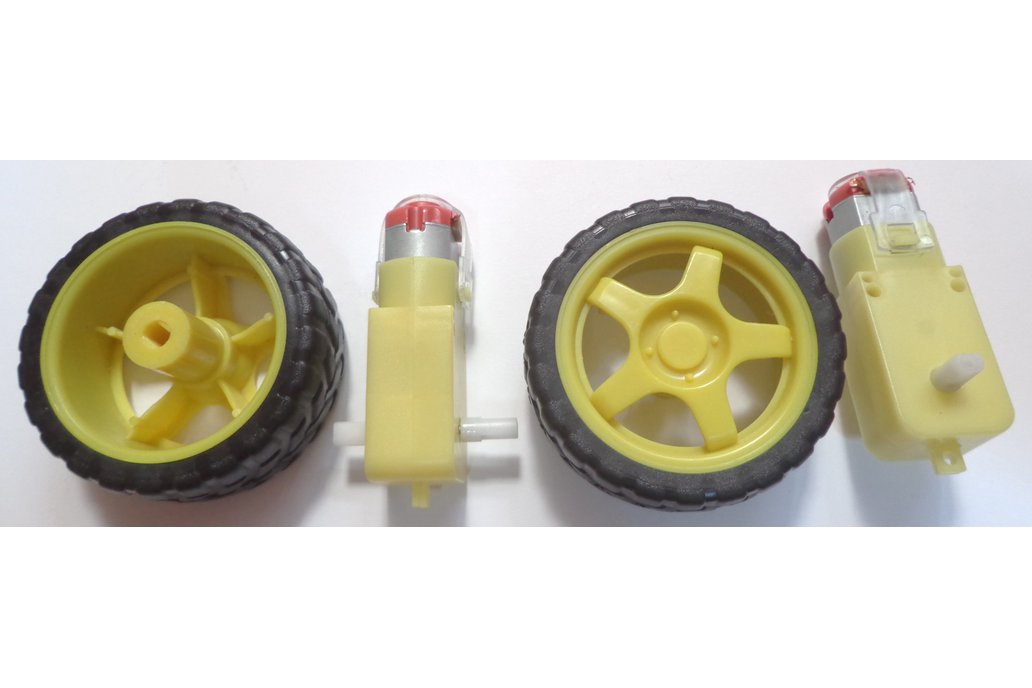2 pieces - gearmotor  with wheels 1