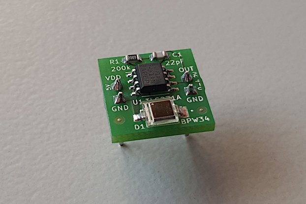 Light detector, 5V, based on photodiode and opamp