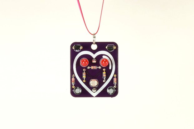 Heart: Wearable Blinky-Board Soldering Skills Kit
