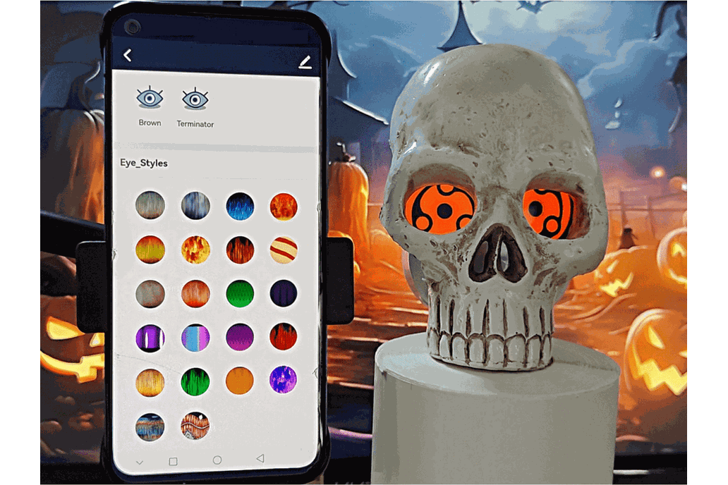 Halloween Electronic Eye Skull with App Control 1