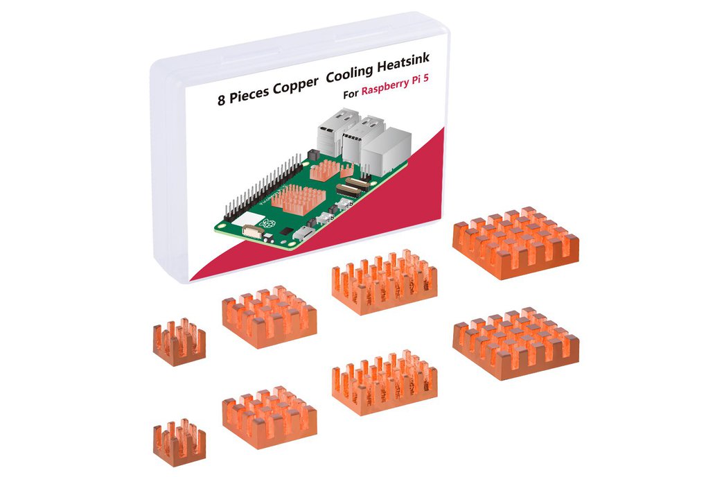 52Pi 8PCS Copper Heatsinks for Raspberry Pi 5 1