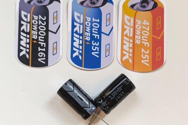 Power Drink Capacitor Paper Sticker Pack