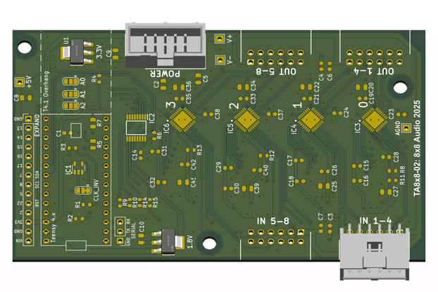 Teensy 8x8 Audio board