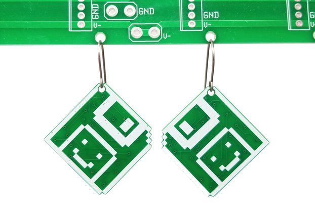 Happy Floppy Disk Circuit Board Earrings