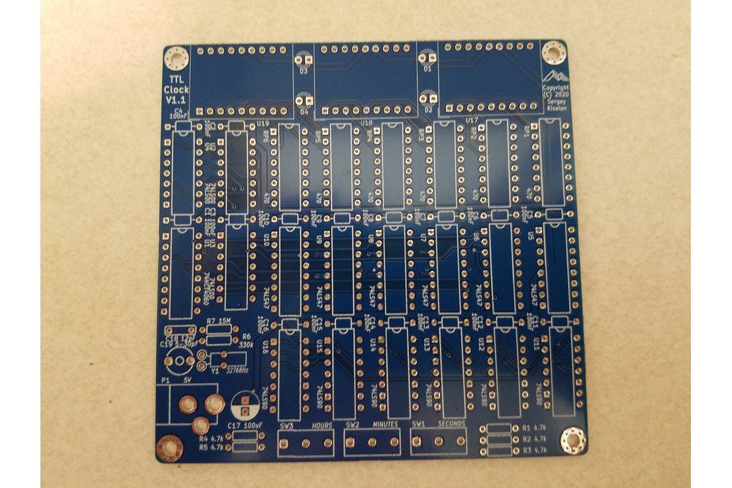 TTL Clock, DIY Hardware Soldering Project, PCB 1
