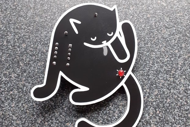 Cat led blinking badge / ornament