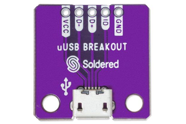 MicroUSB female connector breakout