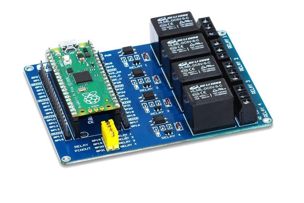 Raspberry Pi Pico Relay Board Control 4 Appliances