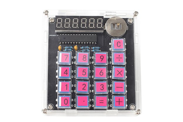 DIY Calculator Soldering Kit with Acrylic Case
