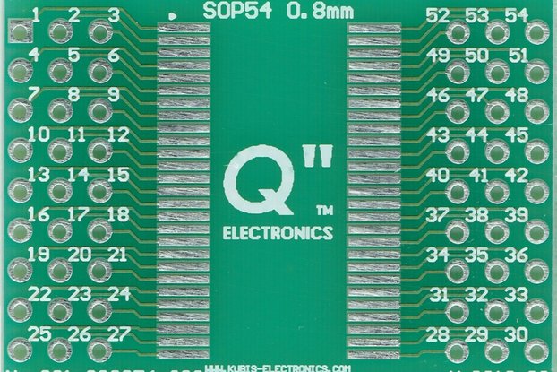 TSOP54 (Type II) 0.80mm(0.032") to 2 x IDC3x9.