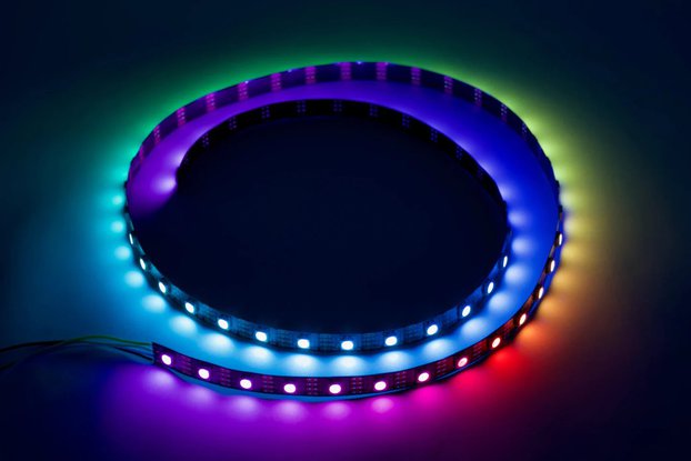 1 m (bare) of 60/m SK9822 (APA102) RGB LEDs