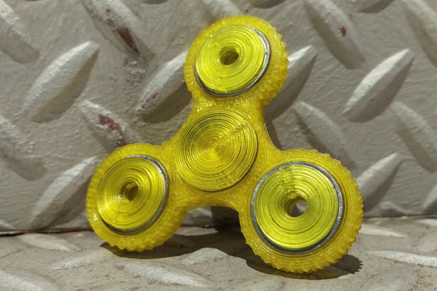 TriSpinner 3D Printed Fidget Spinner - The Knurl