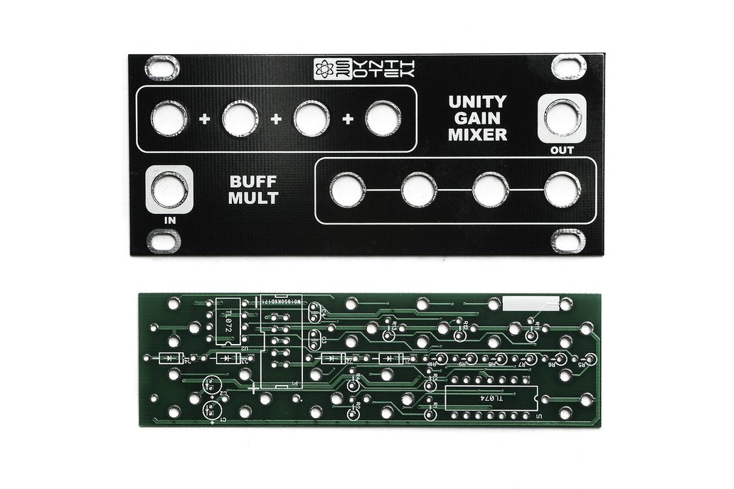 1U UniBuffer PCB/Panel - Eurorack Buff Mult/Mixer 1