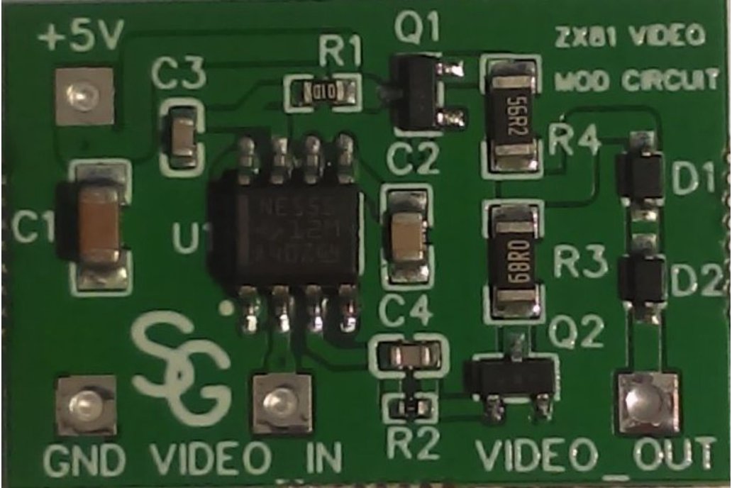 ZX81/TS1000/TS1500 composite video board 1