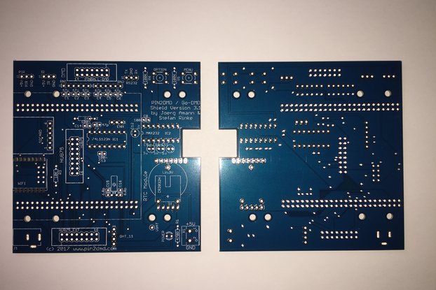 Pin2DMD / goDMD v3.1 bare blue PCB