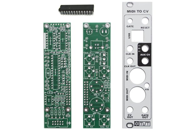 MST MIDI to CV Converter PCB, Panel and IC